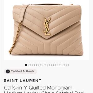 YSL Tan LouLou Medium Purse